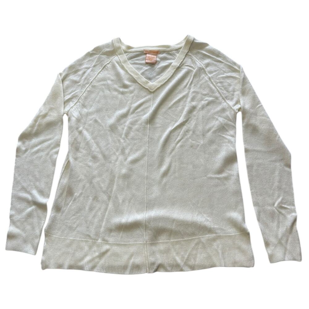 Womens Sweater Size Small Cream Super Soft Business Casual Winter Minimalist